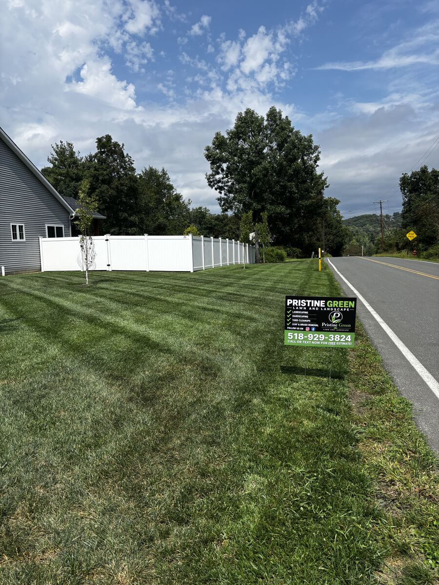 Freshly mowed and striped lawn